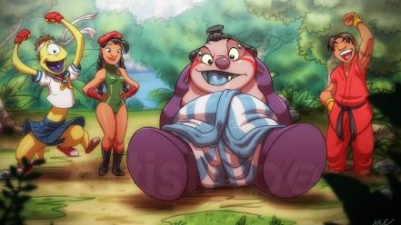 Street fighter lilo and stitch wallpaper