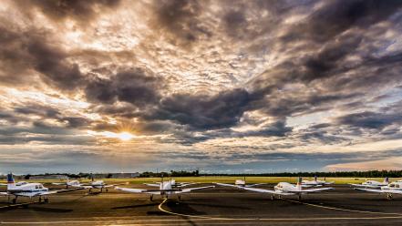 Usa florida sunlight hdr photography skies airfield wallpaper
