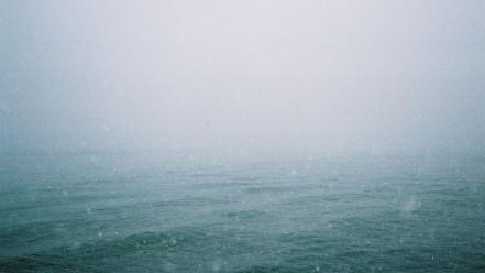 Water ocean snow rain fog mist waterscapes sea wallpaper