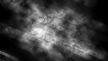 Abstract black and white circles lines minimalistic wallpaper