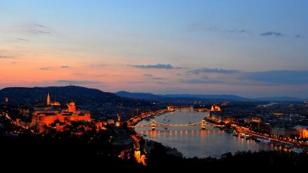 Budapest landscapes nature skyline sunset wallpaper