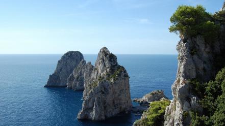 Capri italia italy sea view wallpaper