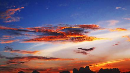Clouds nature skies sunset wallpaper
