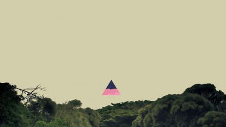 Forests hipster triangles wallpaper