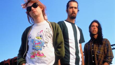 Kurt cobain krist novoselic foo fighters nineties wallpaper