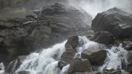 Nature stones falls switzerland waterfalls wallpaper