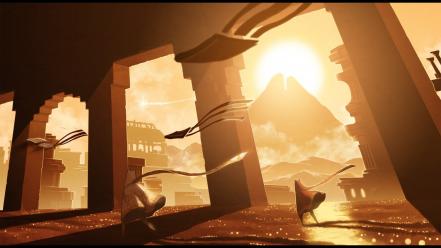 Ruins desert journey caramelo (video game) wallpaper