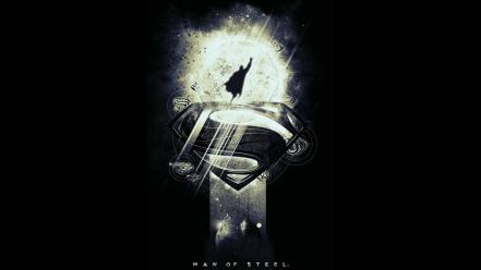 Steel superman black background fan art movies wallpaper