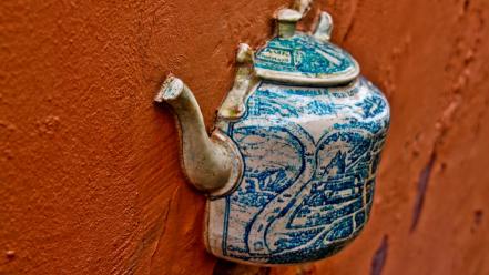 Vilnius orange pitcher tea vessel wallpaper