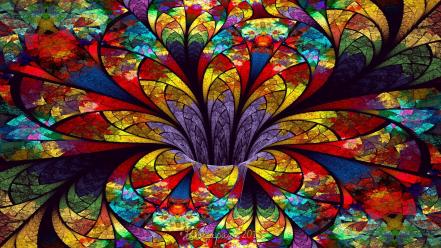 Abstract flowers fractals fractal wallpaper