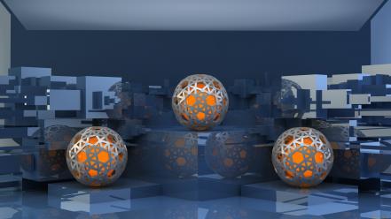 Abstract spheres wallpaper