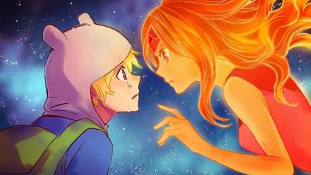 Adventure time finn the human flame princess wallpaper