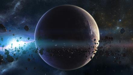 Asteroids outer space planets wallpaper