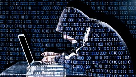 Binary hackers hoodies laptops numbers wallpaper