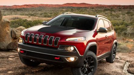 Cars jeep cherokee trailhawk front angle view wallpaper