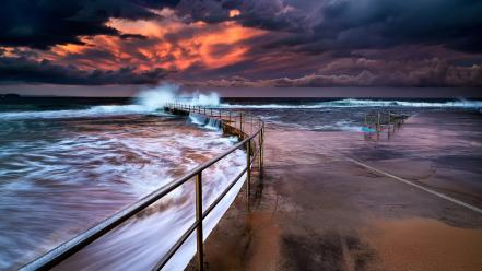 Clouds coast hdr photography skies sea wallpaper