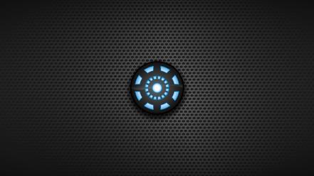 Dark background arc reactor symbols blue seed wallpaper