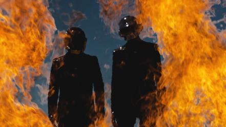 Flames daft punk photo shoot wallpaper