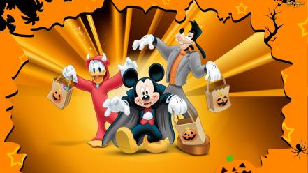 Halloween goofy walt disney mickey mouse donald duck wallpaper