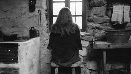 Indoors kitchen grayscale windows the turin horse wallpaper