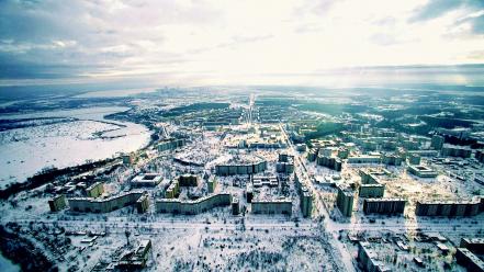 Landscapes winter cityscapes pripyat chernobyl abandoned city cities wallpaper