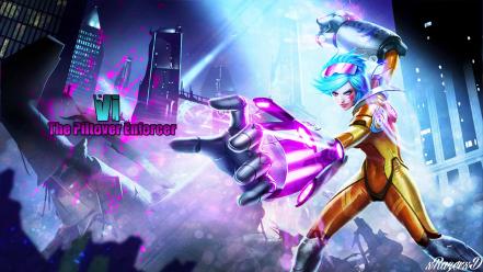 League of legends strike neon vi wallpaper