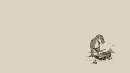 Minimalistic dinosaurs artwork wallpaper