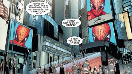 New york city spider-man superior the avengers wallpaper