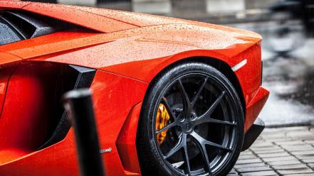 Orange lamborghini aventador wallpaper