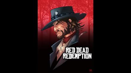 Redemption rockstar games black background fan art wallpaper