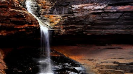 White rocks australia waterfalls national park lagoon wallpaper