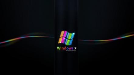 Windows 7 colored operating systems wallpaper