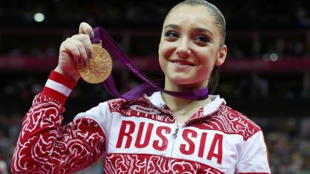 Athletics medals gymnastics aliya mustafina golden russians wallpaper