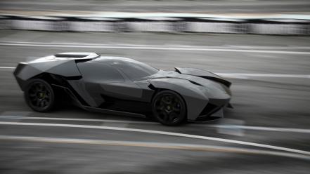 Black cars design roads lamborghini ankonian concept wallpaper