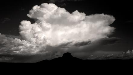 Clouds monochrome skyscapes wallpaper
