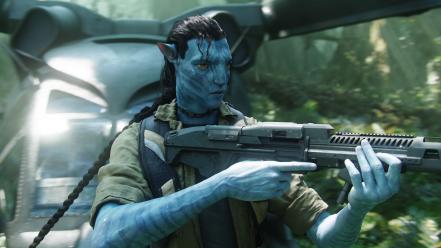 Jake With Gun In Avatar wallpaper