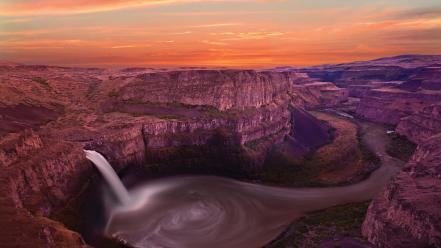 Nature canyon waterfalls wallpaper