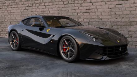 Black cars ferrari wheels f12 berlinetta wallpaper