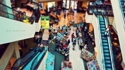 Books escalators tilt-shift stores ed mcgowan interior design wallpaper