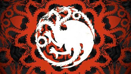 Dragons game of thrones sigil house targaryen wallpaper
