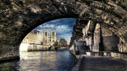 France bridges buildings notre dame seine cities wallpaper