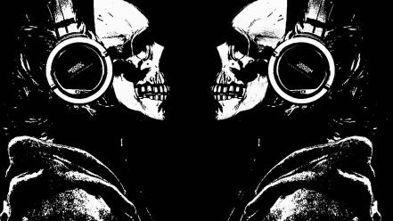 🥇 Headphones skulls music dark wallpaper | (125334)