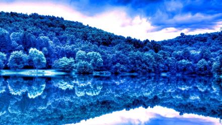Landscapes forests cyan lakes forest wallpaper