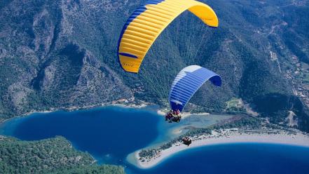 Landscapes nature parachuting parachute wallpaper