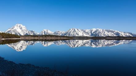 Mountains landscapes grand teton national park skies wallpaper