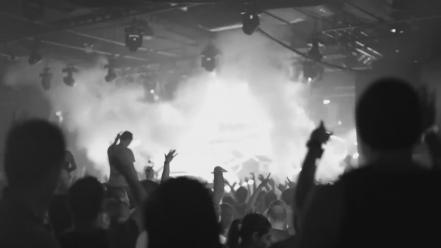 White music crowd rave disco concert dj wallpaper