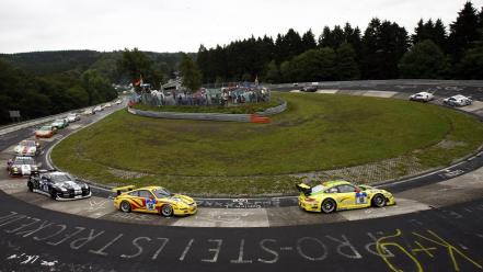 (997) gt3 cup nürburgring nordschleife nissan gt-r wallpaper