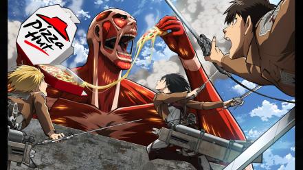 Ackerman eren jaeger armin arlert pizza hut wallpaper