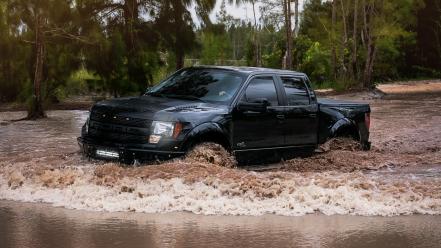 Black forests ford swamps f-150 svt raptor wb wallpaper