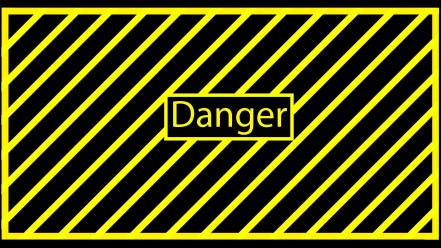 Black yellow danger simple dangerous wallpaper